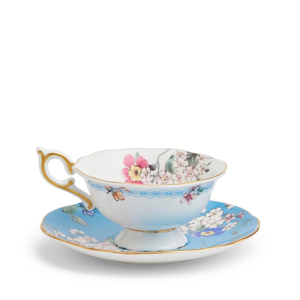 WEDGWOOD WONDERLUST APPLE BLOSSOM TEACUP & SAUCER SET NEW - Picture 5 of 9